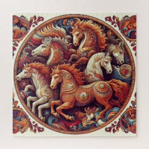 Puzzle "Bellos caballos místicos" 23