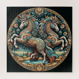 Puzzle "Bellos caballos místicos" 25
