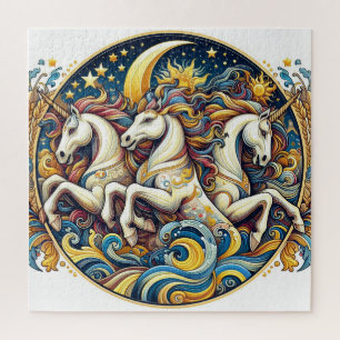 Puzzle "Bellos caballos místicos" 26