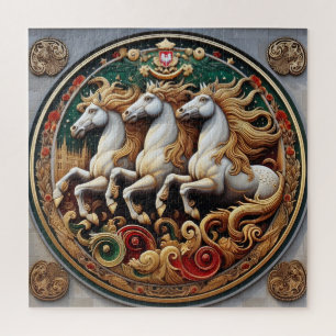 Puzzle "Bellos caballos místicos" 27