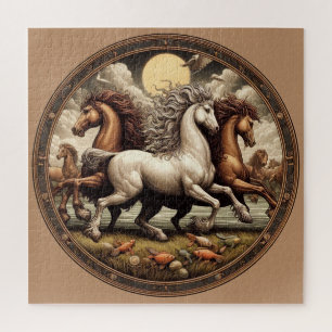 Puzzle "Bellos caballos místicos" 37