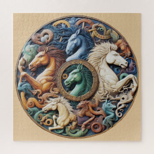 Puzzle "Bellos caballos místicos" 39