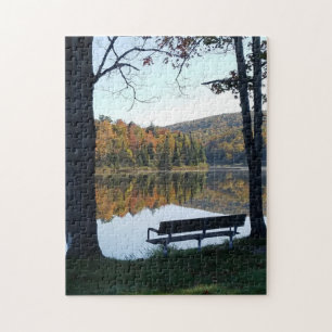 Puzzle Bench con vistas al otoño Alberta Michigan