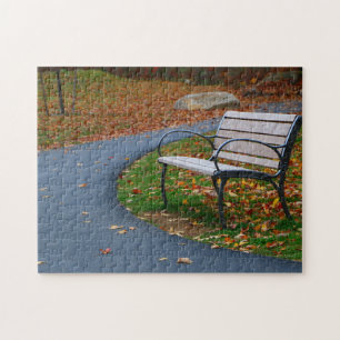 Puzzle Bench On The Walk Colorful Fall Family Fun