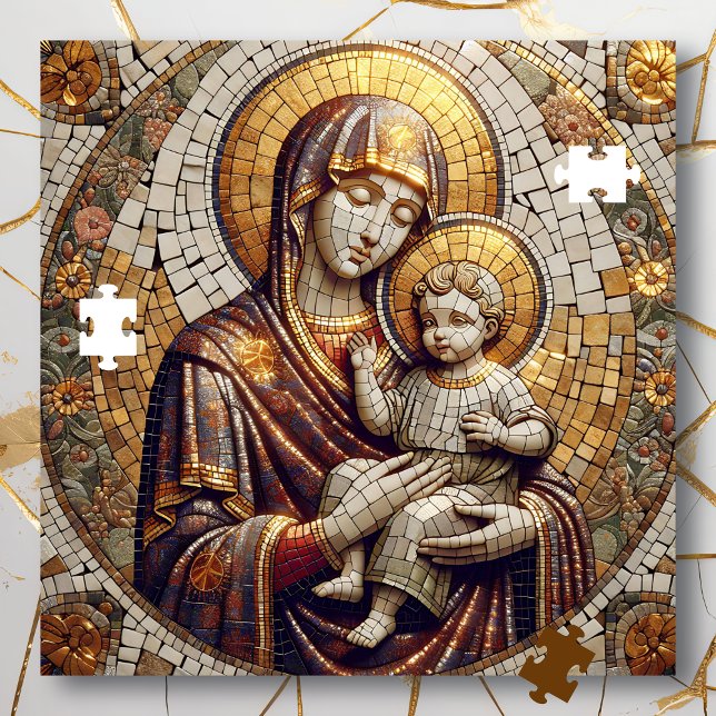 Puzzle Bendita Madre María y Niño Jesús | Religoius (Subido por el creador)