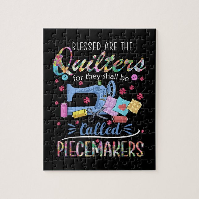 Puzzle Benditas Quilters Piecemakers Quilting Sgift (Vertical)