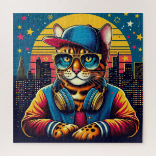 PUZZLE BENGAL CAT EN LA CIUDAD-5