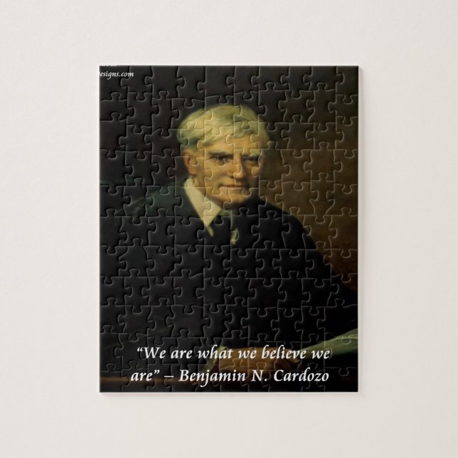 Puzzle Benjamin Cardozo "Quiénes Somos" Cita (Vertical)