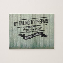 Puzzle Benjamin Franklin cita Inspiradora "Preparar"