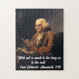 Puzzle Benjamin Franklin Quote -Customize