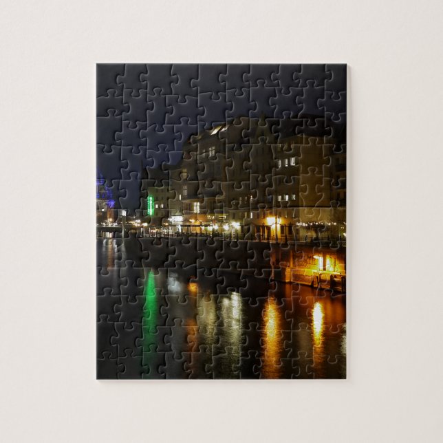 Puzzle Berlín Alemania Noche Spree Deutschland Nacht (Vertical)