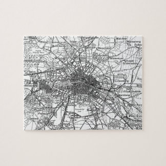 Puzzle Berlín y mapa de los alrededores (1911)