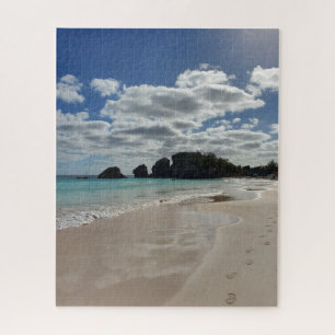 Puzzle Bermuda Beach Footprints Océano Turquesa