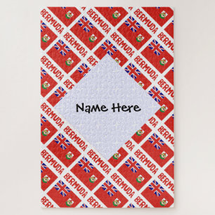 Puzzle Bermuda y bandera bermudiana personalizada en mosa