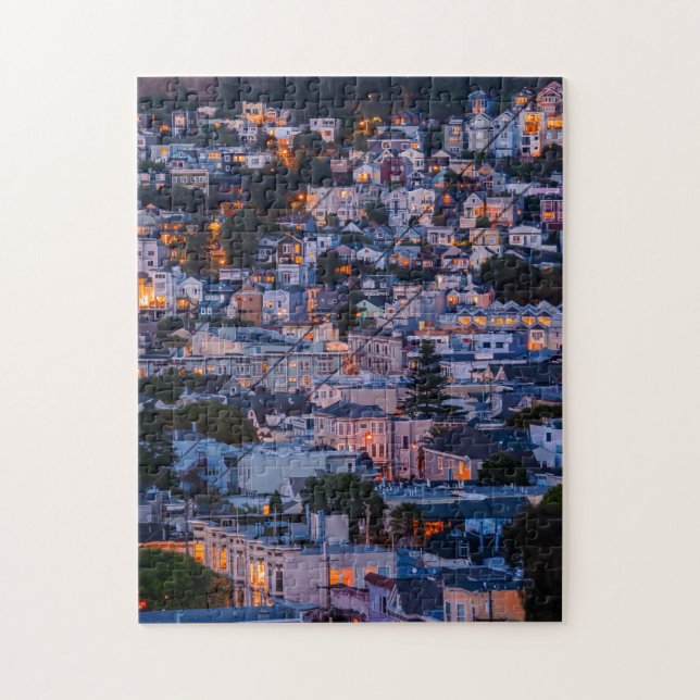 Puzzle Bernal Heights en el ocaso (Vertical)