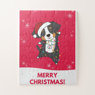 Puzzle Bernese Feliz Navidad Navidades felices perros