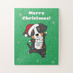 Puzzle Bernese Feliz Navidad Navidades felices perros Jig