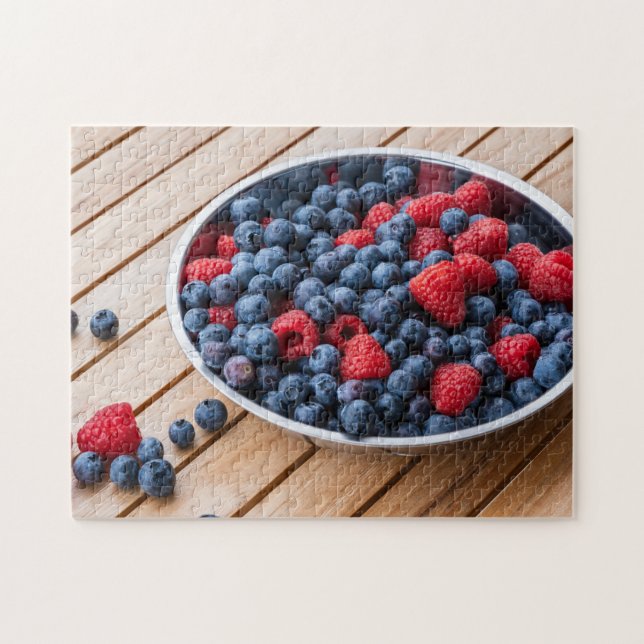 Puzzle Berries mixtas Raspberry Blueberry (Horizontal)