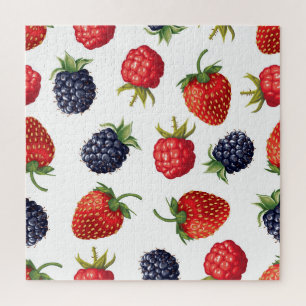 Puzzle Berries Realistas Delicioso Patrón Sin Marea