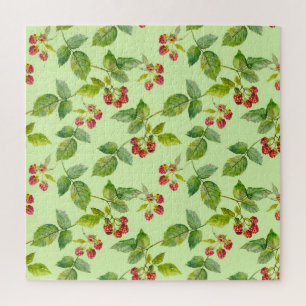 Puzzle Berry saludable: fondo de frambuesa sin mar.