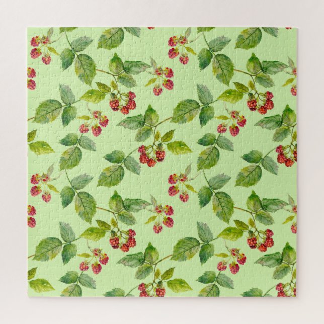 Puzzle Berry saludable: fondo de frambuesa sin mar. (Vertical)