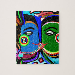 Puzzle Beso apasionado - estilo del arte de la cueva de