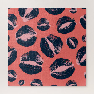 Puzzle Beso leopardo: Impresión de la moda de pintalabios
