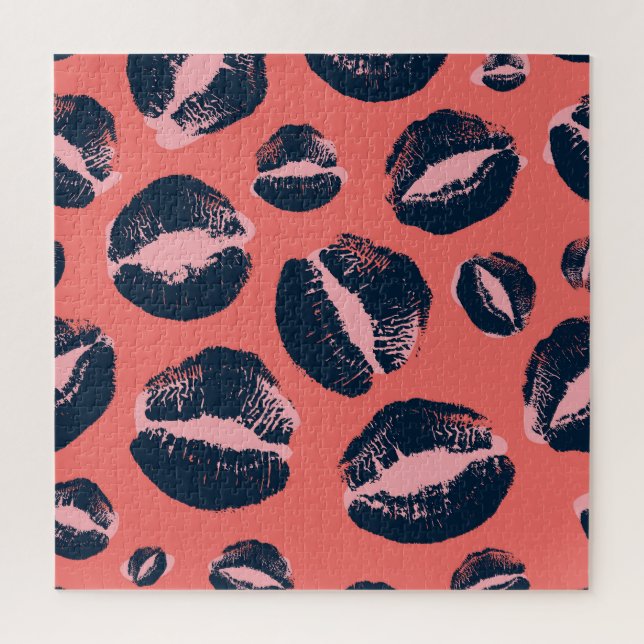 Puzzle Beso leopardo: Impresión de la moda de pintalabios (Vertical)