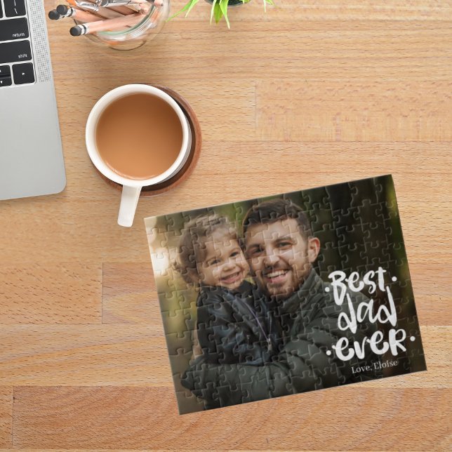 Puzzle Best Dad ever Photo Father's Day Gift Daughter (Subido por el creador)