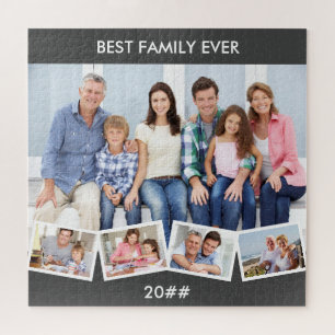Puzzle Best Family Ever ZigZag Photo Collage