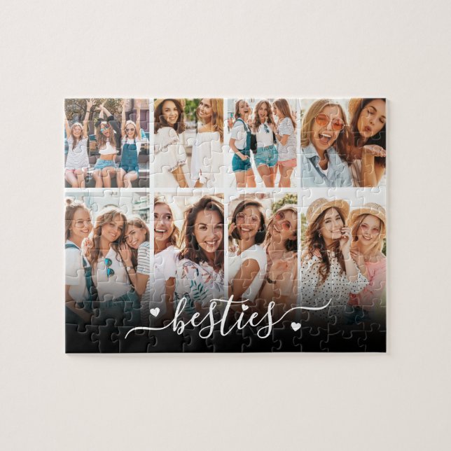 Puzzle Best Friends Elegant BFF Collage Photo (Horizontal)