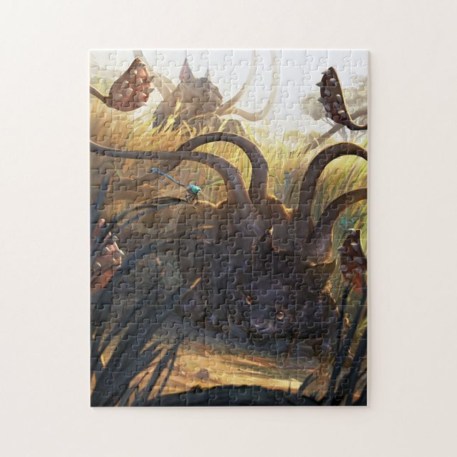 Puzzle Bestiario del bebé - gatito de la fase (Vertical)