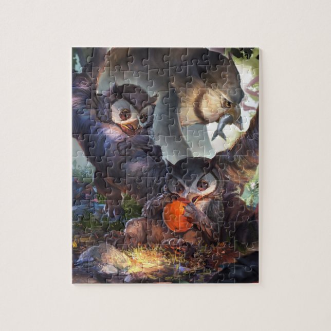 Puzzle Bestiario del bebé - Owlbear Cub (Vertical)