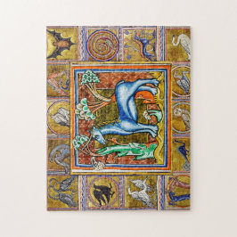 PUZZLE BESTIARIO MEDIEVAL, UNICORN, ANIMALES FANTÁSTICOS