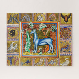 PUZZLE BESTIARIO MEDIEVAL, UNICORN, ANIMALES FANTÁSTICOS