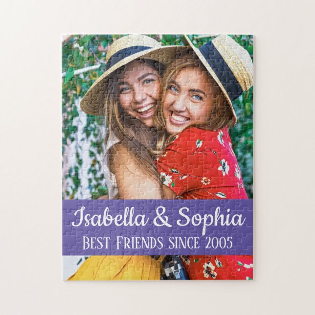 Puzzle BFF Los mejores amigos moderno foto de moda person (Vertical)