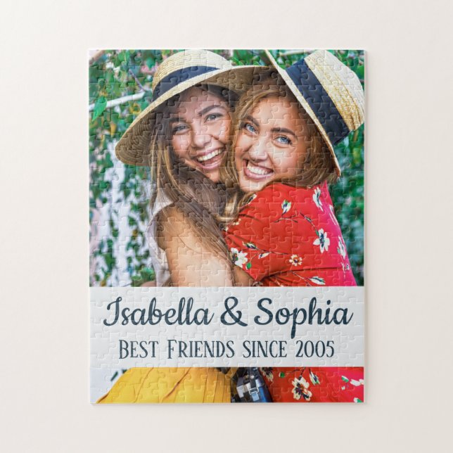 Puzzle BFF Los mejores amigos moderno foto de moda person (Vertical)