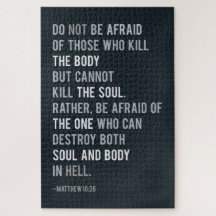 Biblia contra Matthew 10:28 No tengas miedo Cita