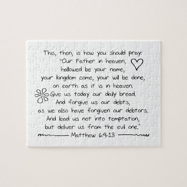 Puzzle Biblia de escritura a mano personalizar versus la  (Horizontal)