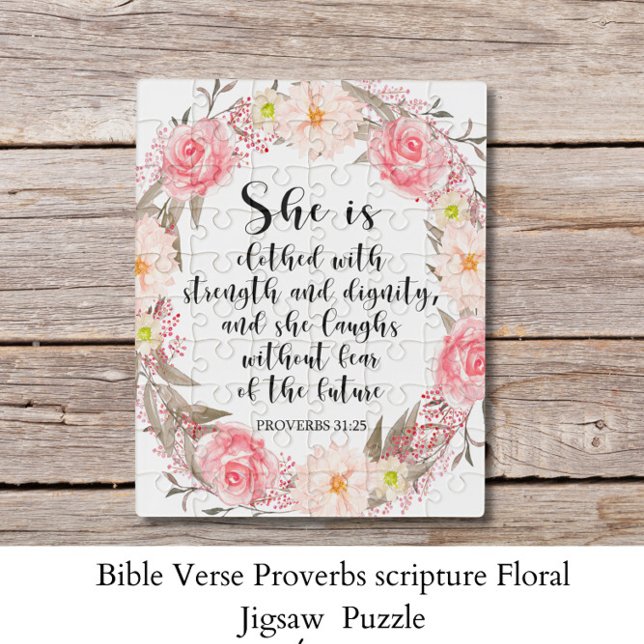 Puzzle Biblia Verse Proverbios Escritura Floral (Subido por el creador)