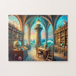 Puzzle Biblioteca del Faro Torre del Océano Sala de Lectu