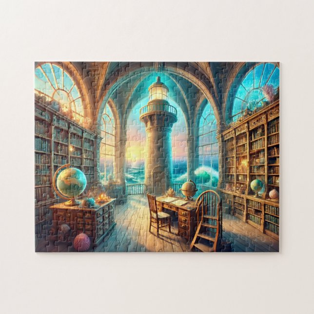 Puzzle Biblioteca del Faro Torre del Océano Sala de Lectu (Horizontal)