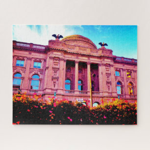 Puzzle Biblioteca en primavera