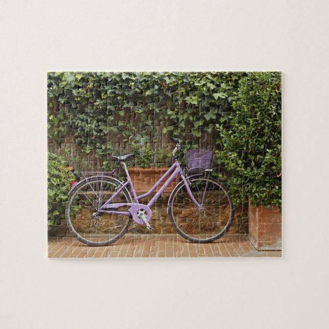 Puzzle Bicicleta aparcada, Pienza, Italia, Toscana (Horizontal)