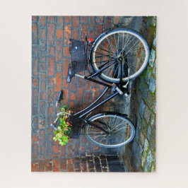 Puzzle Bicicleta con cesta de flores, Copenhague, Dinamar