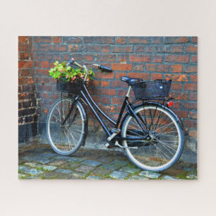 Puzzle Bicicleta con cesta de flores, Copenhague, Dinamar