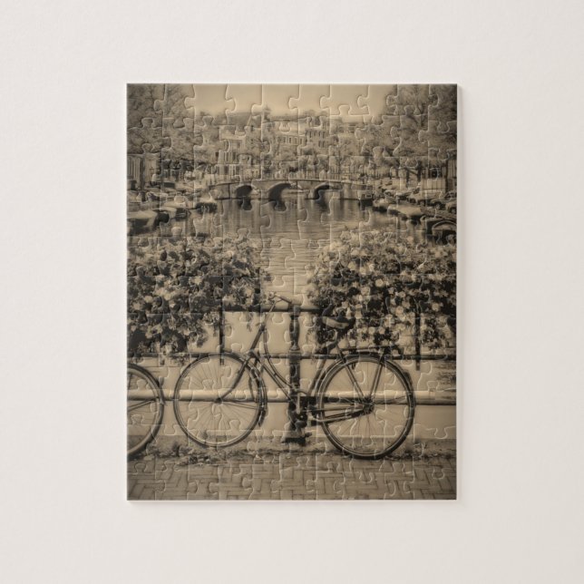 Puzzle Bicicleta en Amsterdam 8x10 - 110 pcs (Vertical)