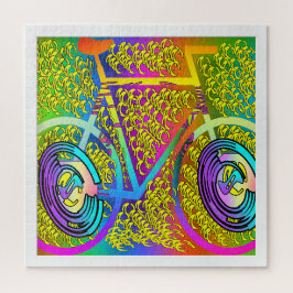 PUZZLE BICICLETA EN COLOR VIVO