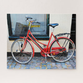 Puzzle Bicicleta Roja, Copenhague, Dinamarca