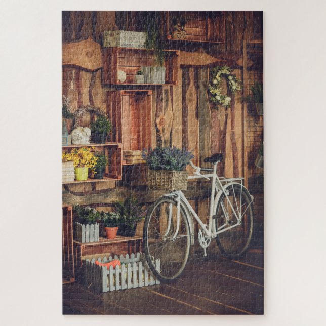 Puzzle Bicicleta Rustic Porch Flowers (Vertical)